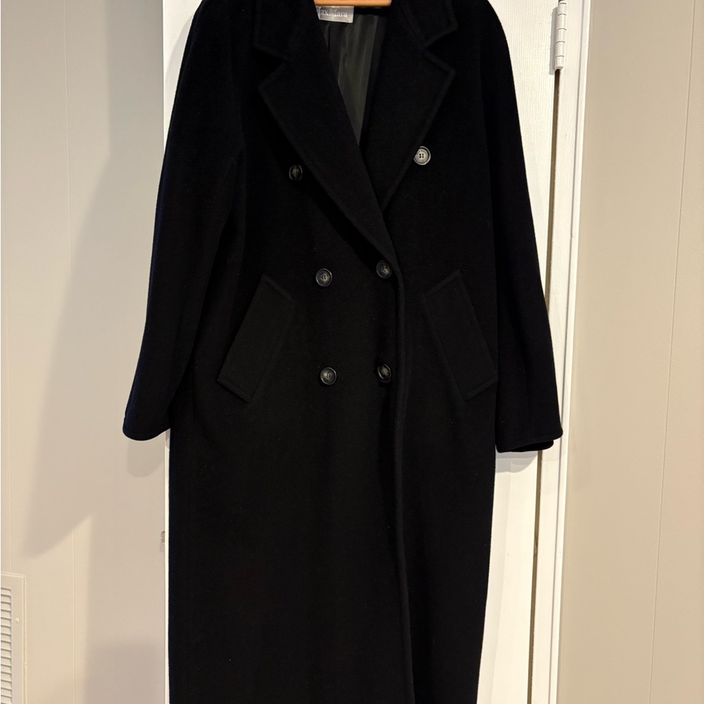 MaxMara Black Wool Coat